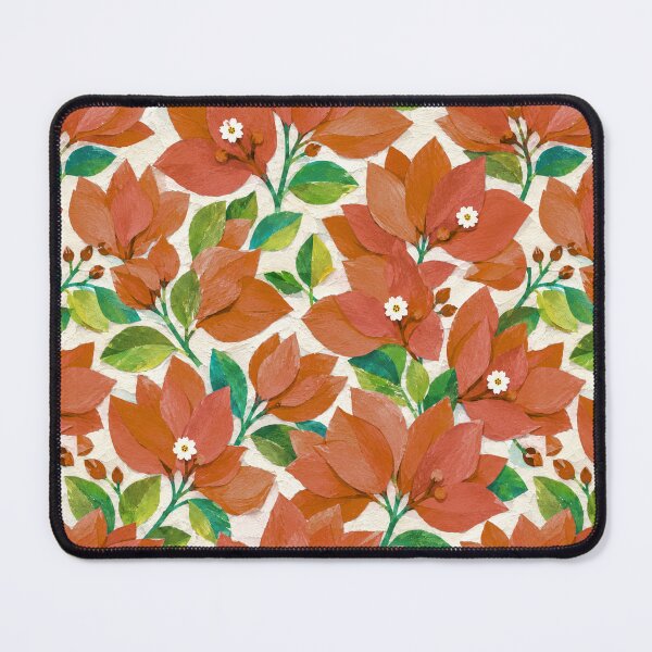 Item preview, Red Bougainvillea Floral Pattern, Seamless Tropical Flower Collage, Botanical Garden Print, Bright Red Floral Design designed and sold by SWSandraWechner.