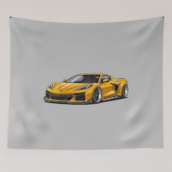 Item preview, Chevrolet Corvette C8 Z06 Mid-Engine Supercar Illustration Art designed and sold by Motorline44.