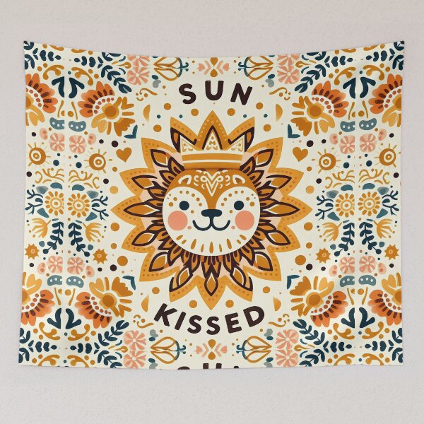 Item preview, Sun Kissed Folk Leo Lion - Majestic Scandinavian Folk Art by heidiannemorris © designed and sold by FOLK ART FUSION by heidiannemorris.