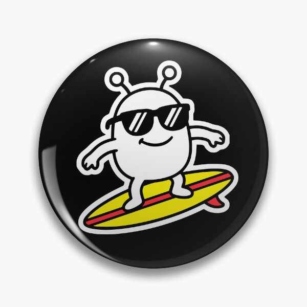 Item preview, Cool Surfing Alien Cartoon | Plipsterz Fun Summer Beach Vibe designed and sold by PryntedLabs.