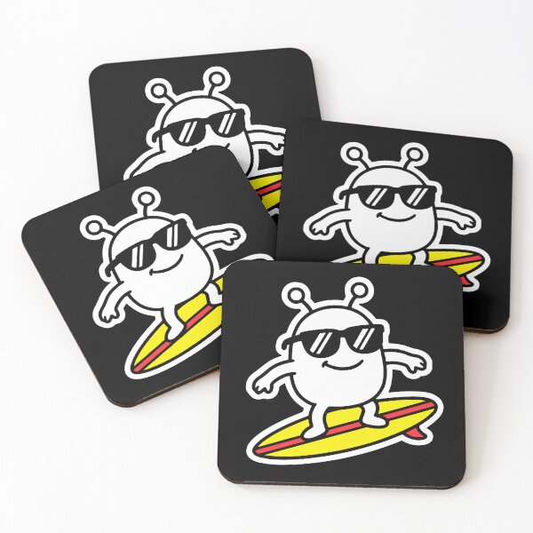 Item preview, Cool Surfing Alien Cartoon | Plipsterz Fun Summer Beach Vibe designed and sold by PryntedLabs.