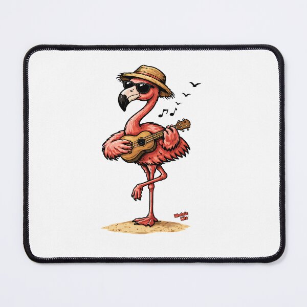 Item preview, Ukulele Life™ – Retro Ukulele Flamingo Design designed and sold by Ukulele Gent.