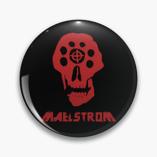 Item preview, Red Cybernetic Skull With Maelstrom Text designed and sold by Rucal77x.