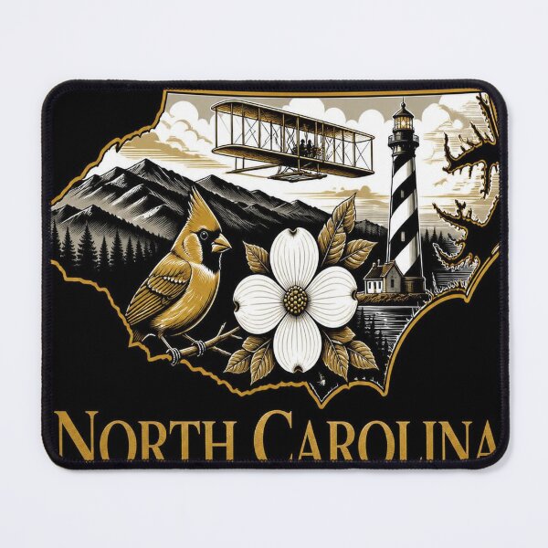 Item preview, North Carolina Shirt Gold Black State Pride Design designed and sold by SunnyDesign82.