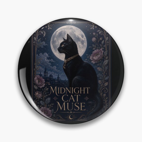 Item preview, Midnight Cat Muse Gothic Moon Poster designed and sold by Sketchlegacy.