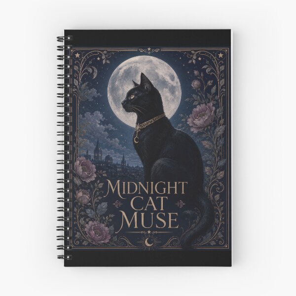 Item preview, Midnight Cat Muse Gothic Moon Poster designed and sold by Sketchlegacy.