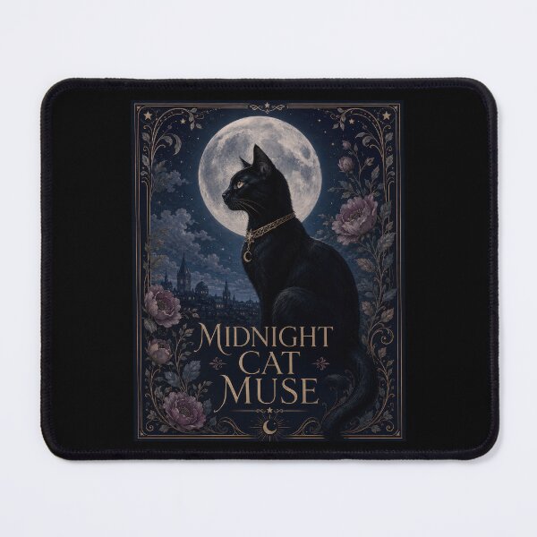 Item preview, Midnight Cat Muse Gothic Moon Poster designed and sold by Sketchlegacy.