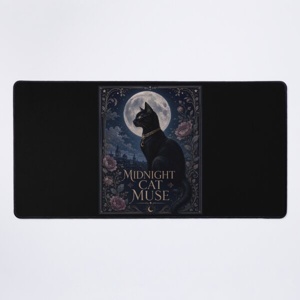 Item preview, Midnight Cat Muse Gothic Moon Poster designed and sold by Sketchlegacy.