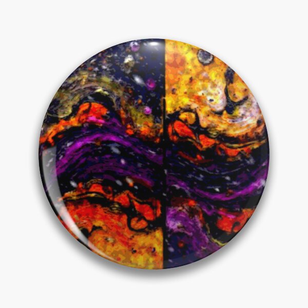 Item preview, cosmic waves round turbulent colorful geometric abstract design designed and sold by SmashingDeals.