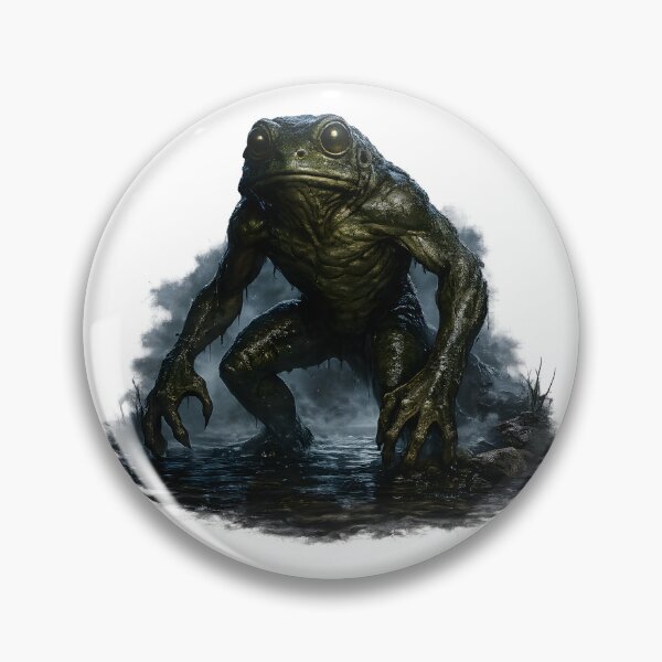 Item preview, Loveland Frogman Cryptid - Legendary Frog Monster Horror Art designed and sold by ElmAlasateer.