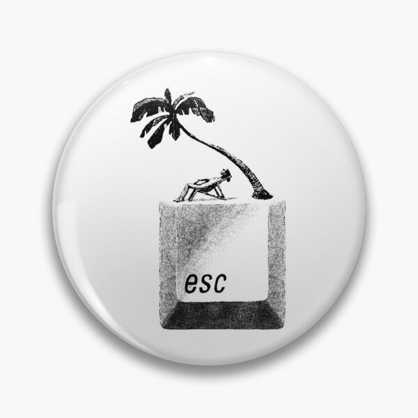 Item preview, Press Escape And Chill Keyboard Button Typo designed and sold by Rucal77x.