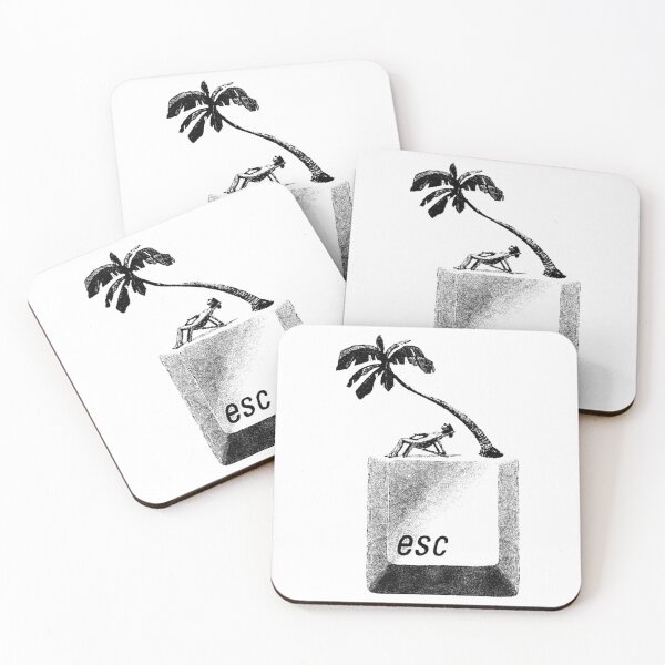 Item preview, Press Escape And Chill Keyboard Button Typo designed and sold by Rucal77x.