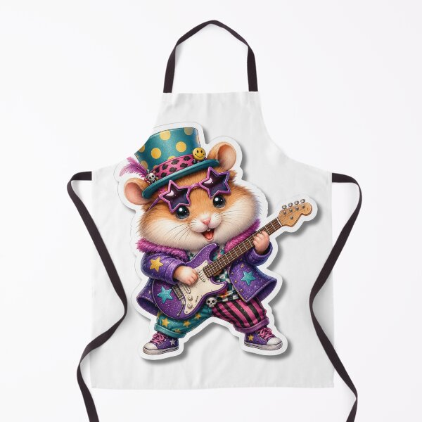 Item preview, Rockstar Hamster with Electric Guitar Sticker designed and sold by Rasha-flow.