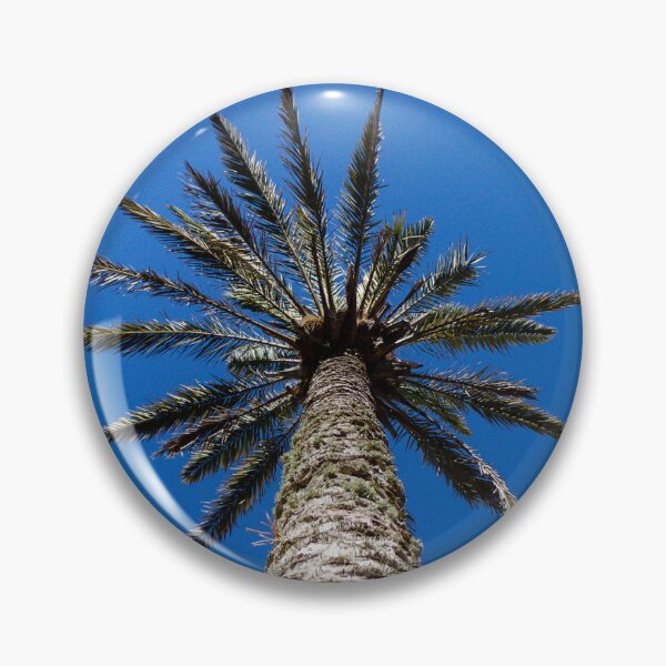 Item preview, Looking Up At Tall Palm Tree Against Clear Deep Blue Sky On A Sunny Day designed and sold by Nmallia.