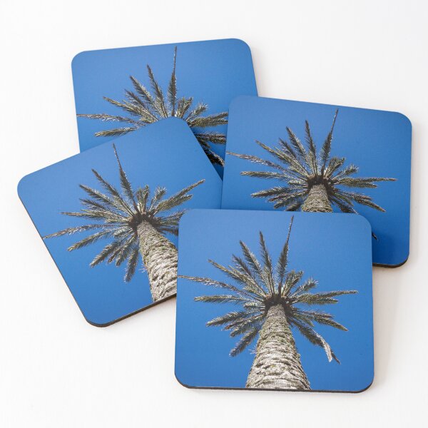 Item preview, Looking Up At Tall Palm Tree Against Clear Deep Blue Sky On A Sunny Day designed and sold by Nmallia.