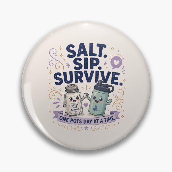 Item preview, Salt Sip Survive - Cute POTS Dysautonomia Awareness Design designed and sold by BlackSector77.