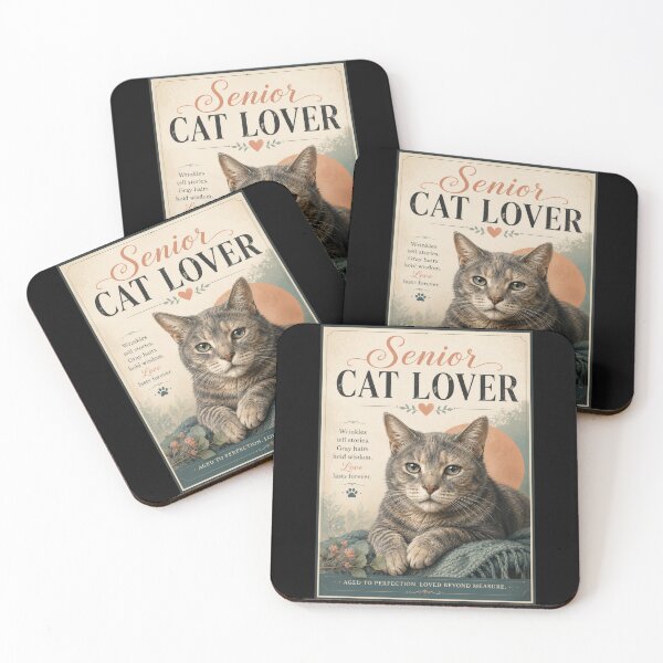 Item preview, Senior Cat Lover Vintage Cat Poster  designed and sold by Sketchlegacy.