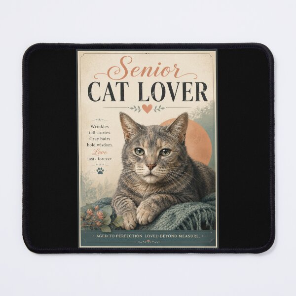 Item preview, Senior Cat Lover Vintage Cat Poster designed and sold by Sketchlegacy.