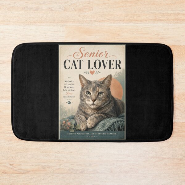 Item preview, Senior Cat Lover Vintage Cat Poster  designed and sold by Sketchlegacy.