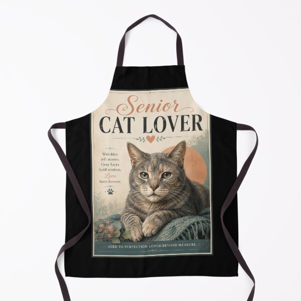 Item preview, Senior Cat Lover Vintage Cat Poster designed and sold by Sketchlegacy.