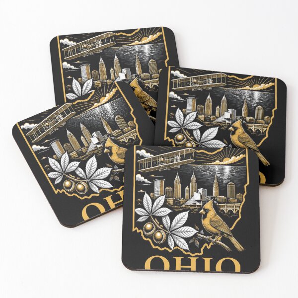 Item preview, Ohio Shirt Gold Black State Pride Design designed and sold by SunnyDesign82.