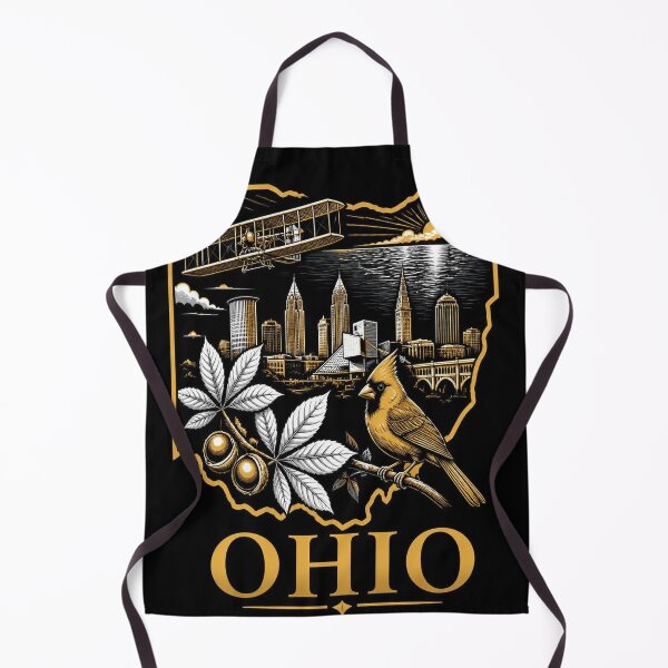 Artikelvorschau, Ohio Shirt Gold Black State Pride Design entworfen und verkauft von SunnyDesign82.
