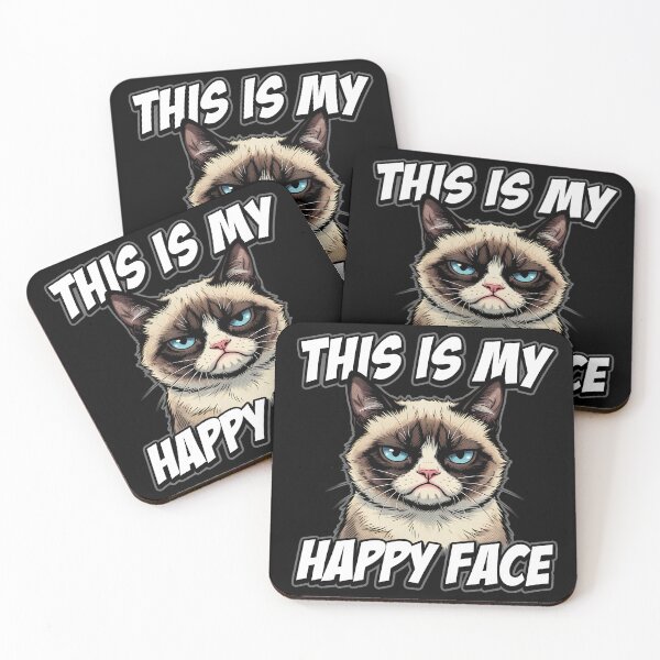 Item preview, This Is My Happy Face Grumpy Cat designed and sold by TshirtsOnline-.