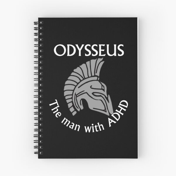 Item preview, Polytropos the homeric word for adhd (gray) designed and sold by Modern Muse of Myth.