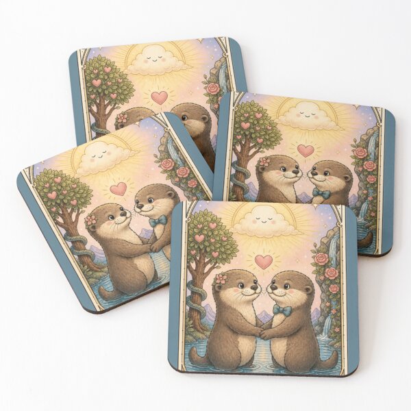 Item preview, The Lovers Otter Tarot Card designed and sold by katienicole93.