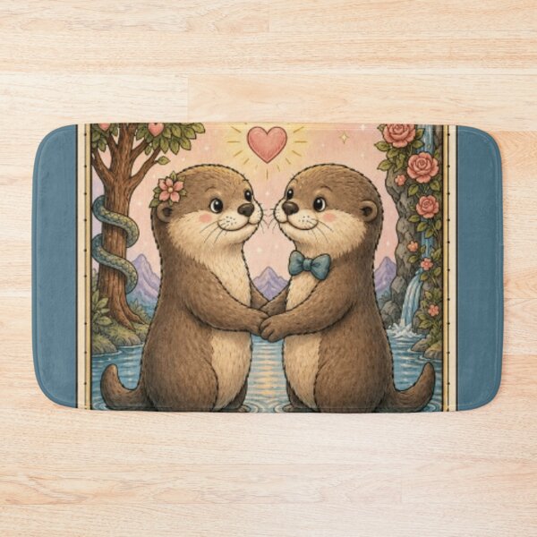 Item preview, The Lovers Otter Tarot Card designed and sold by katienicole93.