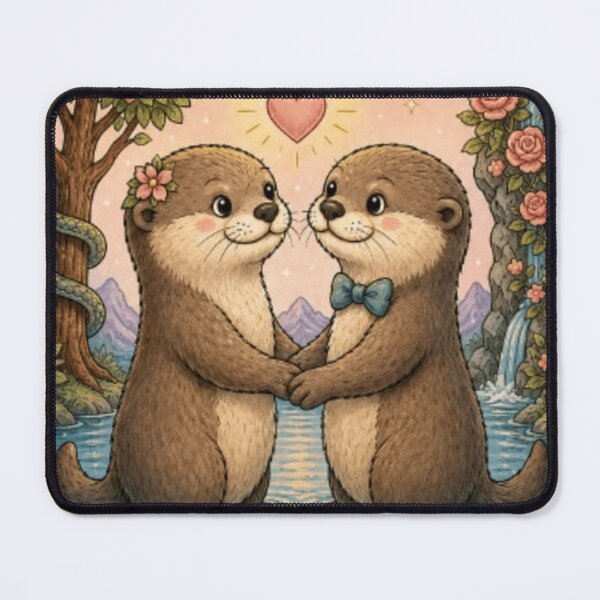 Item preview, The Lovers Otter Tarot Card designed and sold by katienicole93.