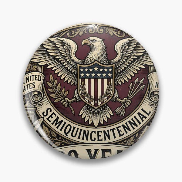 Item preview, Vintage US Semiquincentennial 250 Years America Eagle Crest designed and sold by DarkOriginArts.