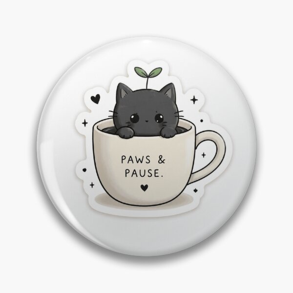 Item preview, Paws & Pause | Cute Cat Coffee Cozy Sticker designed and sold by PradeepArko.