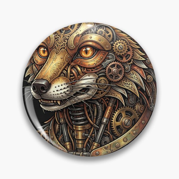Item preview, Steampunk Mechanical Fox Vintage Robot Animal T-Shirt for Sci-Fi Fans designed and sold by MERAKISL.