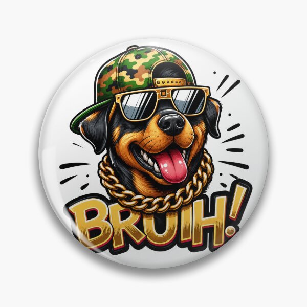 Item preview, Bruh Rottweiler Dog with Sunglasses – Funny Streetwear Pet Design designed and sold by MAStrends.