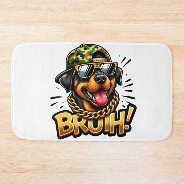 Item preview, Bruh Rottweiler Dog with Sunglasses – Funny Streetwear Pet Design designed and sold by MAStrends.