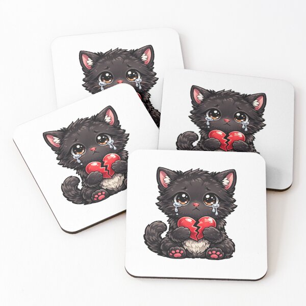 Item preview, Black Cat Broken Heart designed and sold by RudraXiome.