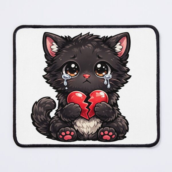 Item preview, Black Cat Broken Heart designed and sold by RudraXiome.