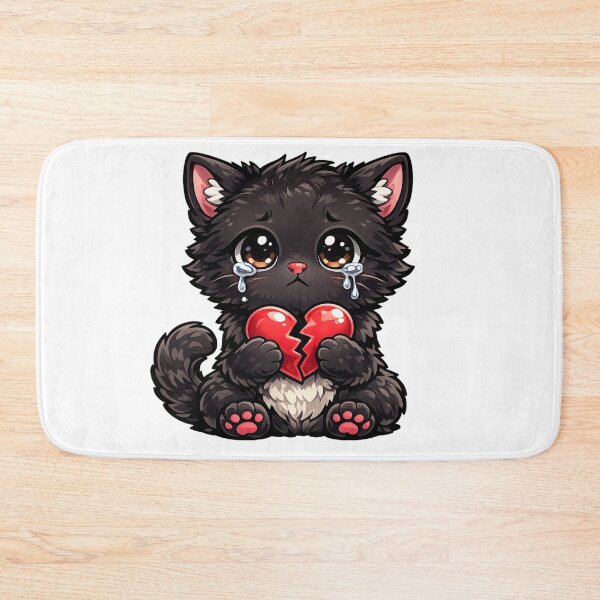 Item preview, Black Cat Broken Heart designed and sold by RudraXiome.