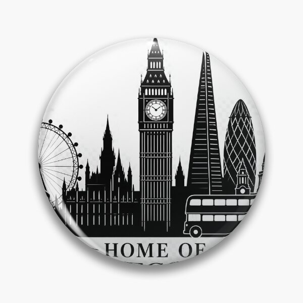 Item preview, Home of Timeless Icons – London Skyline Silhouette | British Landmarks Travel T-Shirt & Sticker Design designed and sold by ColorClouds.