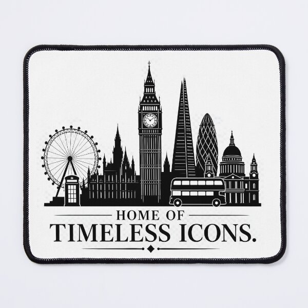 Item preview, Home of Timeless Icons – London Skyline Silhouette | British Landmarks Travel T-Shirt & Sticker Design designed and sold by ColorClouds.
