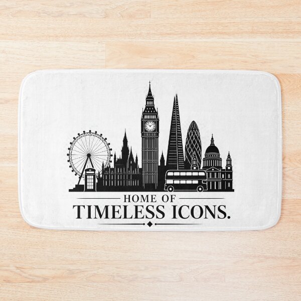 Item preview, Home of Timeless Icons – London Skyline Silhouette | British Landmarks Travel T-Shirt & Sticker Design designed and sold by ColorClouds.