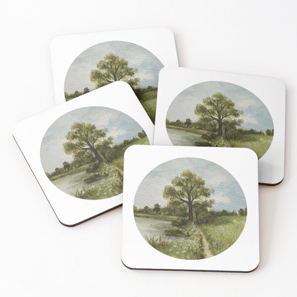 Item preview, Mini Landscape Watercolor Painting designed and sold by artpadanna.