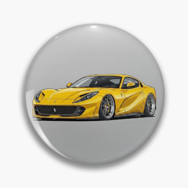 Item preview, Ferrari 812 Superfast Giallo Modena V12 Illustration Art designed and sold by Motorline44.