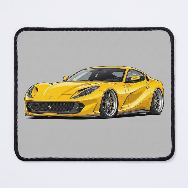 Item preview, Ferrari 812 Superfast Giallo Modena V12 Illustration Art designed and sold by Motorline44.