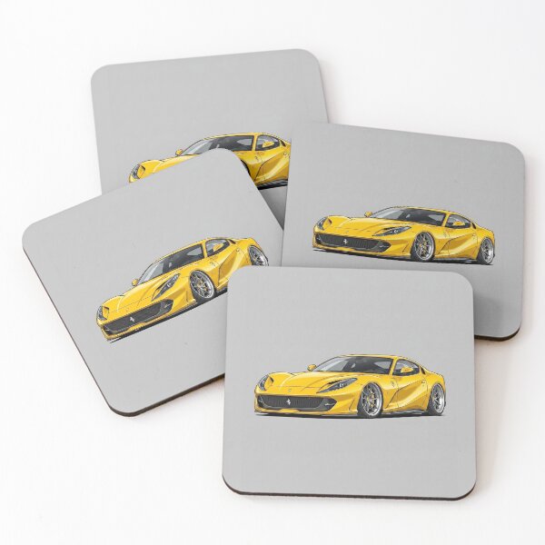 Artikelvorschau, Ferrari 812 Superfast Giallo Modena V12 Illustration Art entworfen und verkauft von Motorline44.