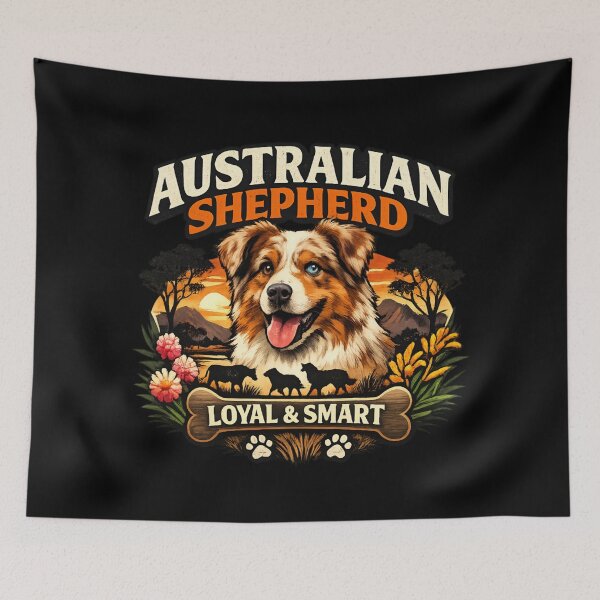 Item preview, Australian Shepherd - Loyal & Smart designed and sold by SidTastic .