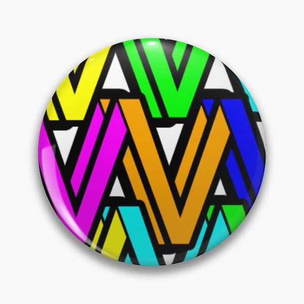 Item preview, Vibrant Rainbow Layered W Pattern - Colorful Abstract Typography Art designed and sold by Nexus Space.