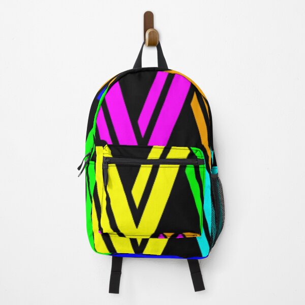 Item preview, Vibrant Rainbow Layered W Pattern - Colorful Abstract Typography Art designed and sold by Nexus Space.