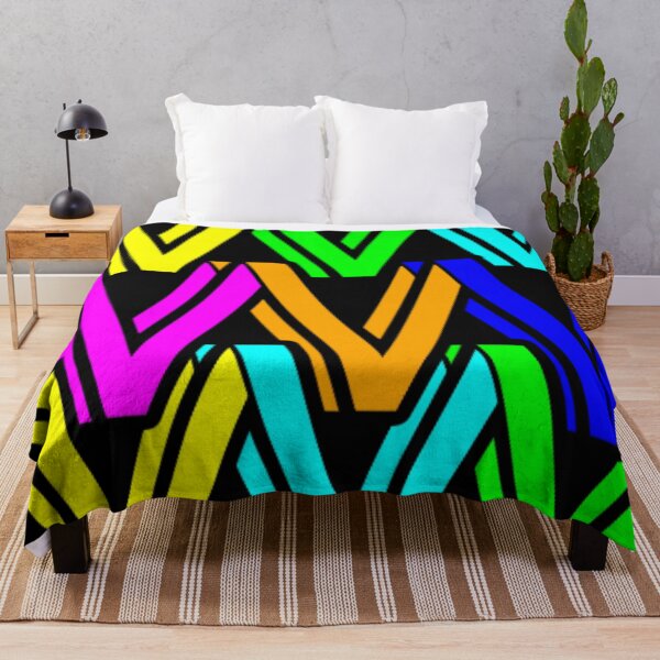 Item preview, Vibrant Rainbow Layered W Pattern - Colorful Abstract Typography Art designed and sold by Nexus Space.